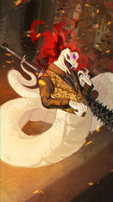 [Albino Naga OC] Commission by SamaelShade on Twitter